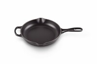 Skillet en fonte emaillee Rond 23 cm Noir Mat